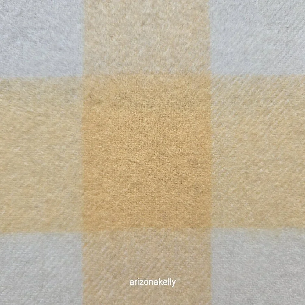 NWOT Kiltane of Scotland Lambswool Scarf Yellow, Grey, Cream - Picture 8 of 12